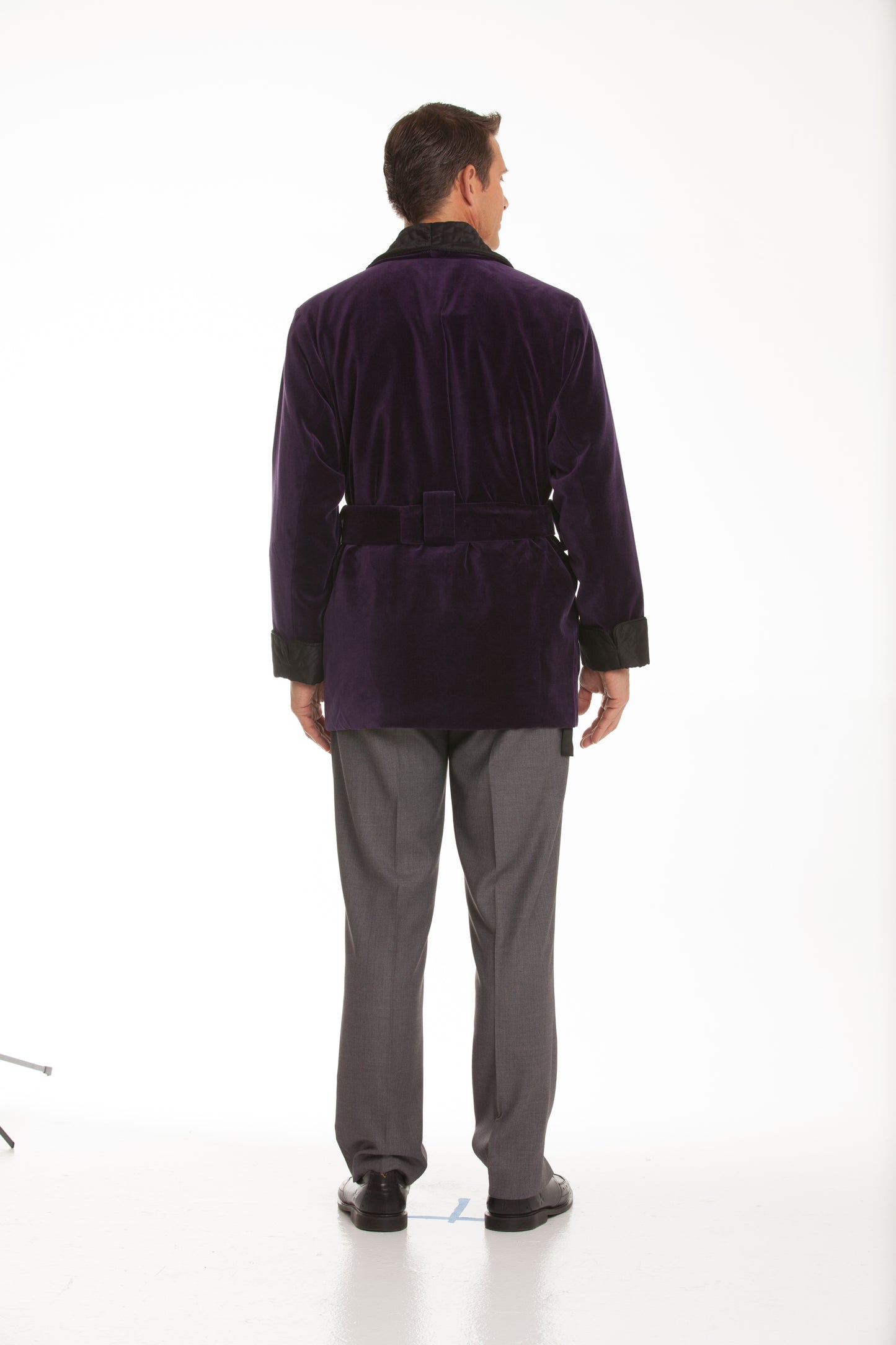 Men's Purple Merlot Velvet Smoking Jacket