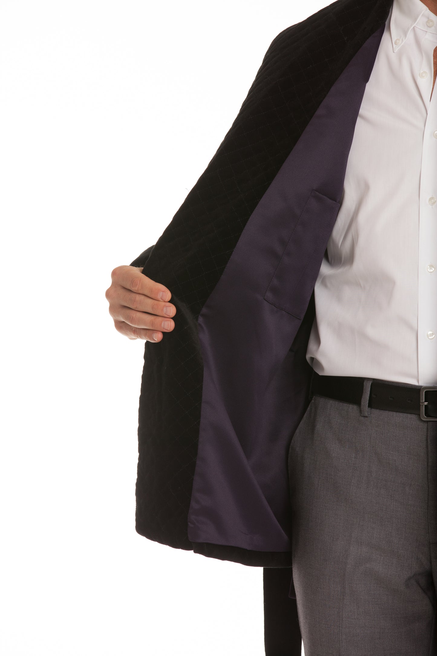 Velvet Smoking Jacket - Black